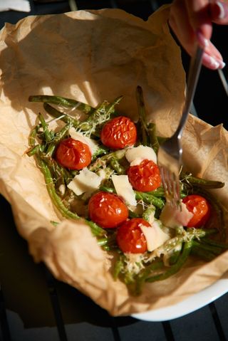 ლობიო პარმეზანით