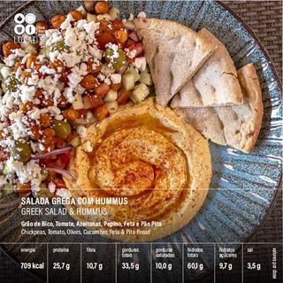Salada Grega Com Hummus