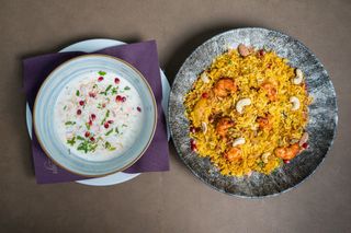 Prawn biryani