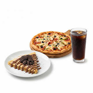 Pizza jamón York combo 1