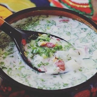 Окрошка с курицей