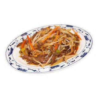 Carne Con Brotes De Soja