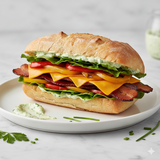 Bocadillo De Bacon Y Cheddar