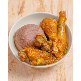 Kienyeji 1/4 chicken stew / ugali