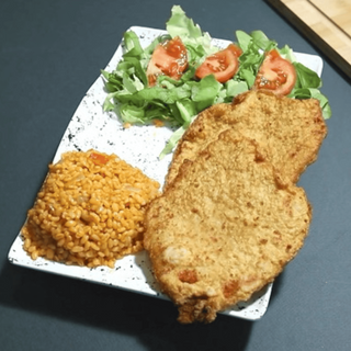 Meniu Snitzel din Piept de Pui 550 Gr.