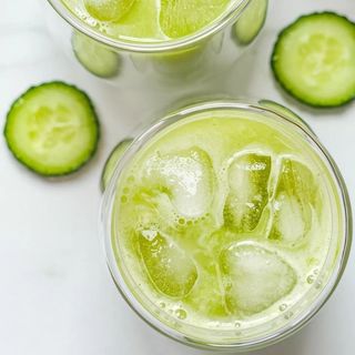 Jus de citron, concombre, et du gingembre