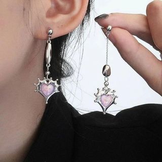 Серьги Гвоздики Сердце  Висячие 1200тг