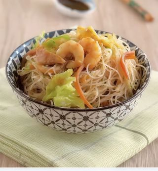 158 Spaghetti di riso con pesce