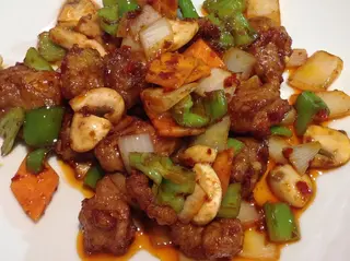 Cerdo con salsa picante