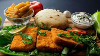 Pohovani kačkavalj sa wedges krompirom