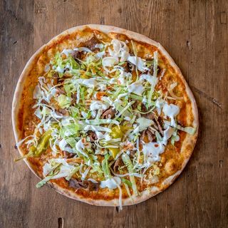 Pizza döner kebab verdure