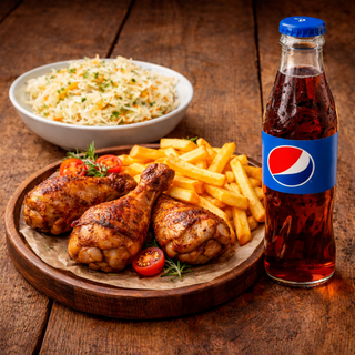 Copanele La Cuptor cu Cartofi si Salata Varza 400Gr+ Pepsi 250ml