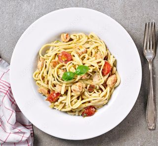 Paste cu somon și ceapă verde