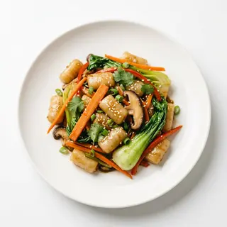 Gnocchi di riso saltato con verdure