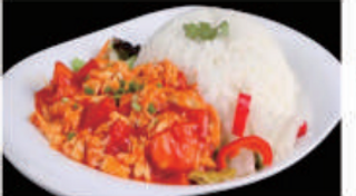 27 Riso coperto con uova saltato al pomodoro