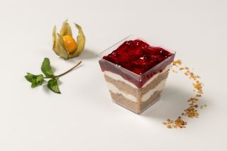 Cheesecake cu dulceata de rodie 