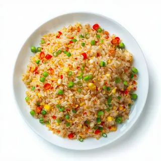 Arroz frito con pollo y salsa soja