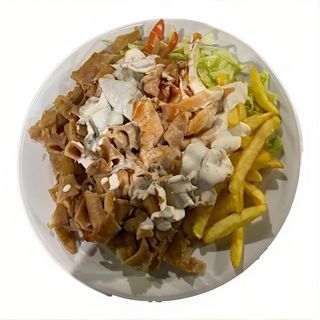 Dönner Kebab De Pollo En Plato Solo Carne