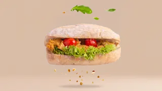 Kanapka rustykalna wegańska z Qurczakiem