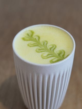 Hot matcha orange