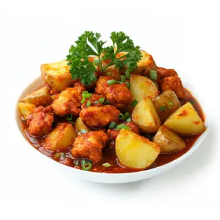 Tiras De Pollo Al Curry Con Papas