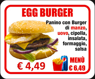 Egg Burger Menù