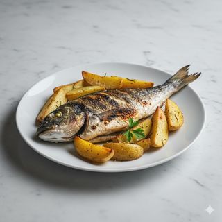 Orata alla griglia con patate