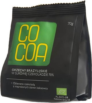 ORZECHY BRAZYLIJSKIE W SUROWEJ CZEKOLADZIE BIO 70 g - COCOA