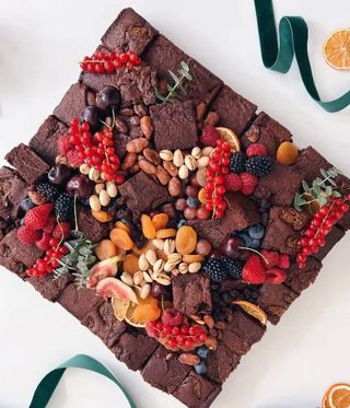 Festive Brownie Platter