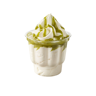 Lody o smaku waniliowym z polewą pistacjową