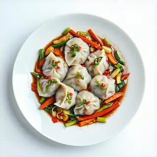 Gnocchi di riso con verdure saltati al wok