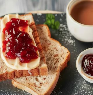 Tostada De Queso Filadelfia Y Mermelada