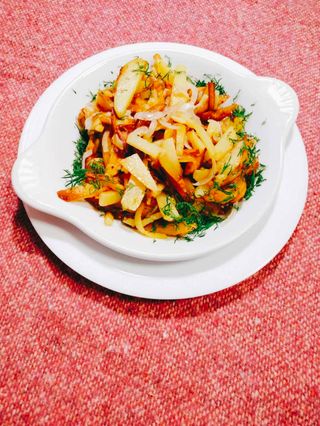 Картопля смажена з салом  та з цибулею (250г)