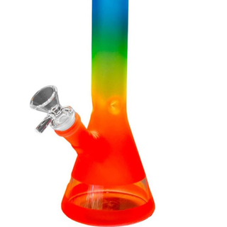 Bong de Cristal Arcoíris Degradado Naranja 25cm