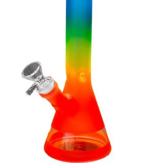 Bong de Cristal Arcoíris Degradado Naranja 25cm