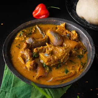 Ogbono+ Swallow + Goatmeat