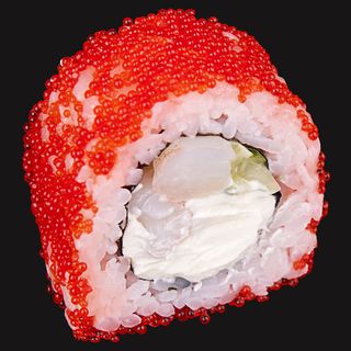 Рол Філадельфія в ікрі з креветкою (285/50/25/10г)