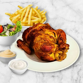 Pollo Asado+Patatas +Ensalada 