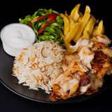 Shaorma de pui la farfurie