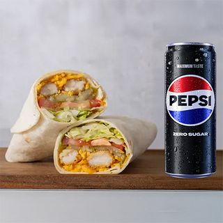 Chicken crispy wrap+Pepsi zero 0,33L