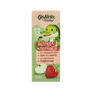 Сік GaliciaBabyяблу-полун натурстер0,2л