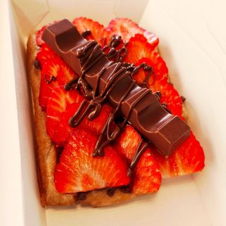 Waffle Liège Nutella Morangos