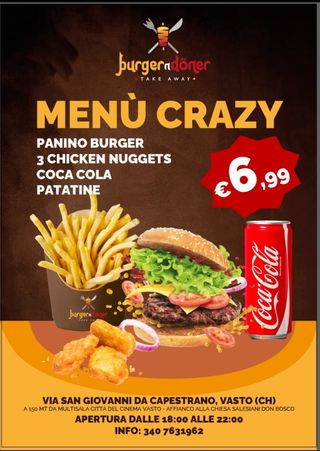 Menù crazy mr bacon