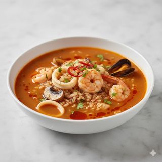 Caldoso De Mariscos Y Champis Picantito (para 2 pers)