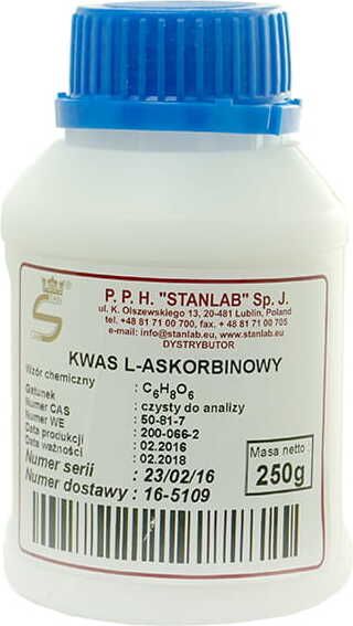 Kwas L-askorbinowy witamina C CZDA 250g STANLAB