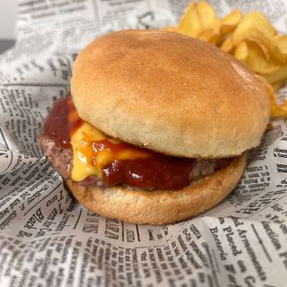 Hamburger harley davidson - servito con patate dippers