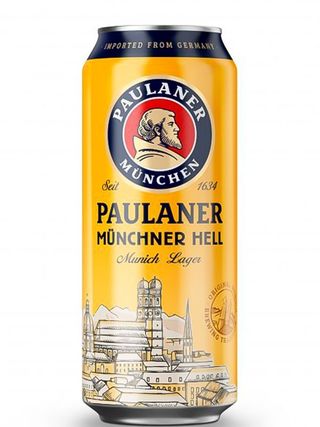 Пиво Paulaner, СВІТЛЕ ФІЛЬТРОВАНЕ Hell, ж/б, 4.9%, 0.5л
