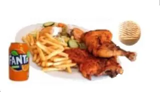 Menú Medio Pollo a la Brasa