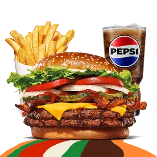 Meniu Dublu Bacon & Cheese Whopper