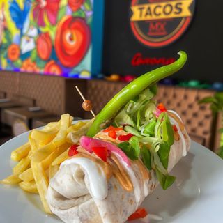 Burrito de fajita de pollo